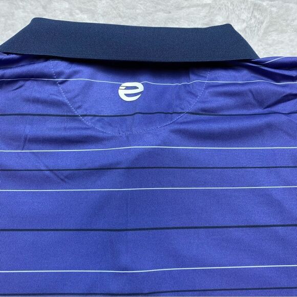 Etonic Short Sleeve Polo Purple with White Black Strip New With Tags S-Medium - Picture 6 of 9